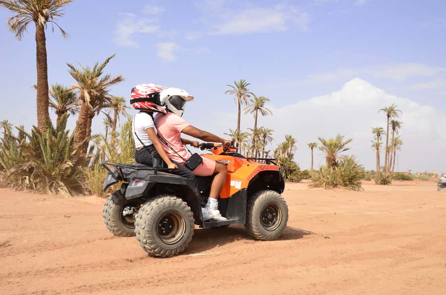 Marrakech: Palmeraie Guided Quad Tour with Tea Break - Moroccan tea, bread, olives, and a slower pace