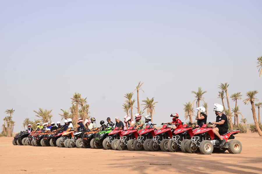 Marrakech: Palmeraie Guided Quad Tour with Tea Break - Dust, clothing, and practical comfort