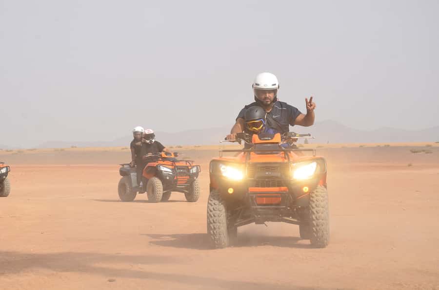 Marrakech: Palmeraie Guided Quad Tour with Tea Break - Pickup from Marrakech and the first safety briefing