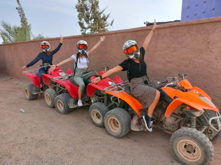 Marrakech: Palmeraie Quad Bike & Traditional Moroccan Spa - Riding through palms, rocks, and open desert