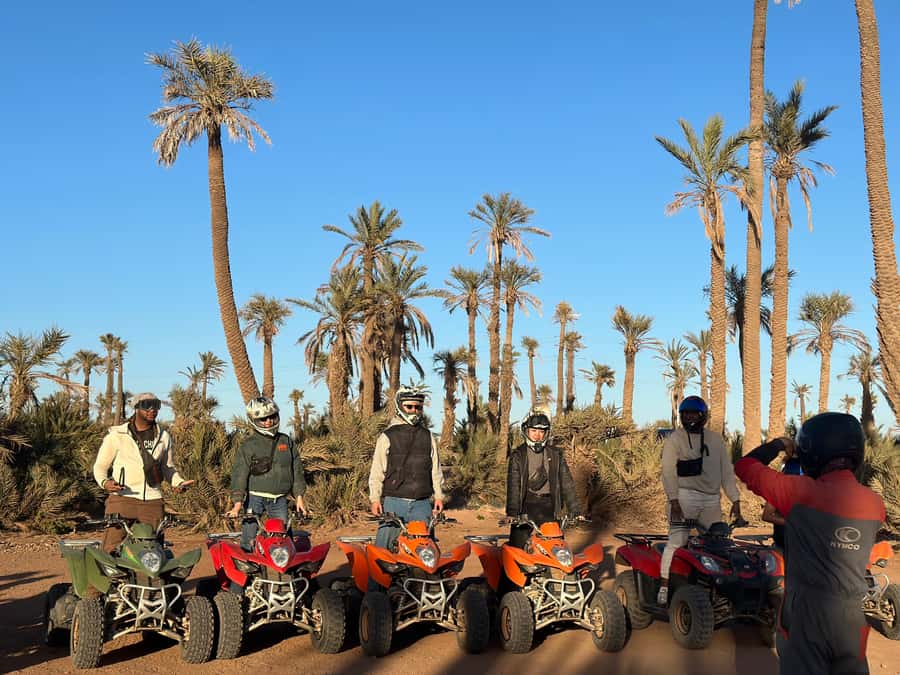 Marrakech: quad Adventure at the Dunes of the palmery desert - Riding through the Palmeraie