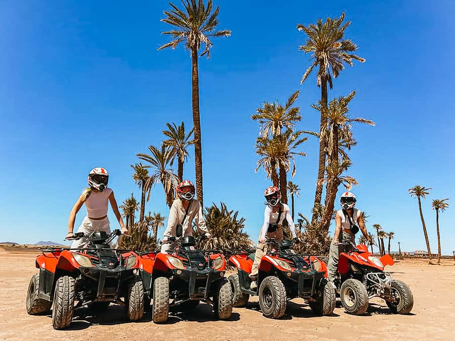 Marrakech: Quad Bike Tour to Palm Oasis and Jbilat Desert - Two hours among palms, villages, and open desert