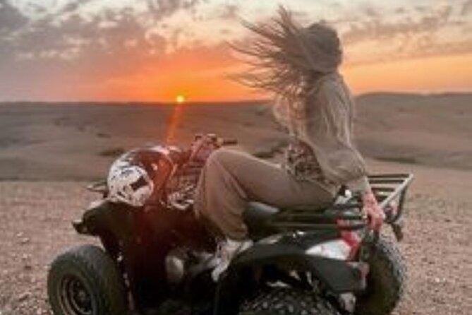 Marrakech: Quad & Camel Ride with Sunset, Dinner & Show - Quad biking across the desert setting