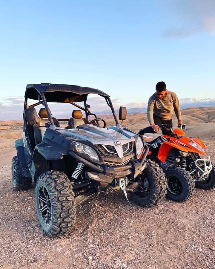 Marrakech : Ride buggy in the desert of the palm grove - The 30-minute minivan ride from Marrakech