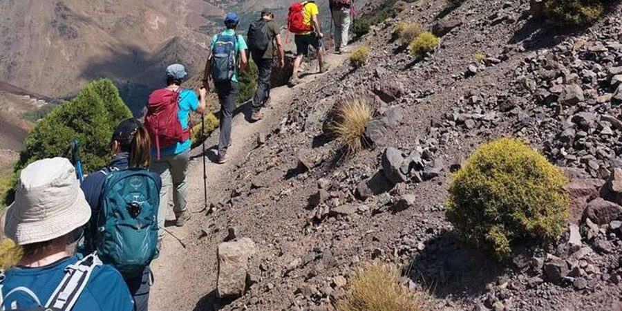 Marrakech: Tedli Summit Atlas Mountains Day Hike & Lunch - A mountain lunch with Jbel Toubkal views