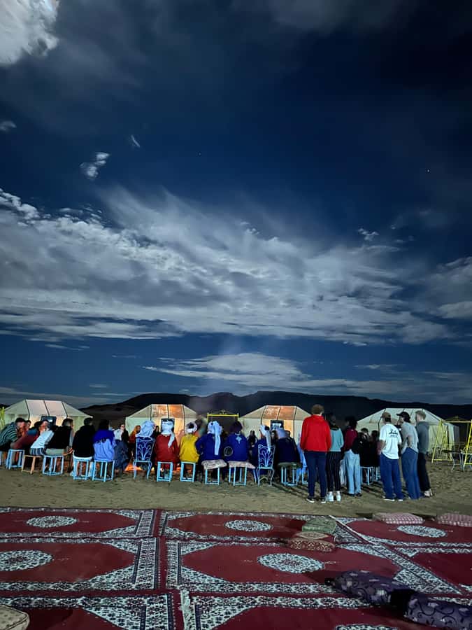 Marrakech to Zagora Desert: 2-Day trip via Ait Benhadou - Arriving at the Zagora camp near sunset