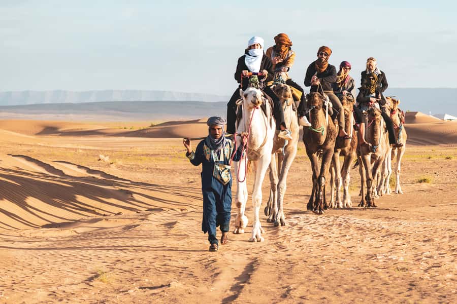 Marrakech to Zagora Desert: 2-Day trip via Ait Benhadou - Sunrise and the return camel ride