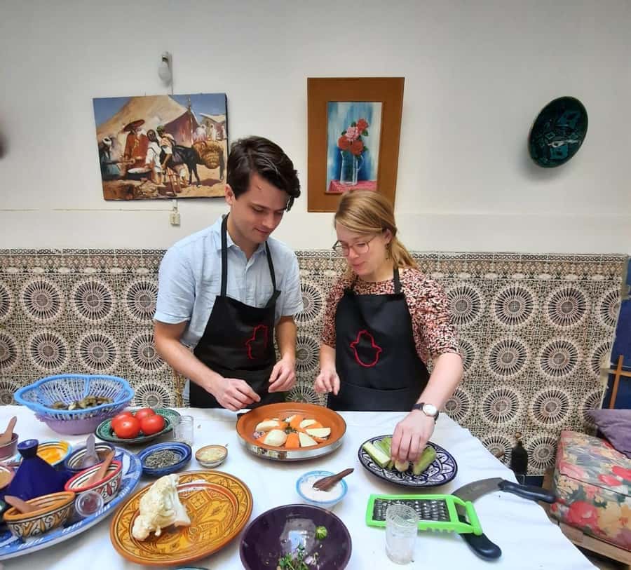 Marrakech: Traditional Moroccan Cooking Class & Market Visit - What the shared meal is really like