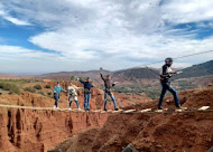 Marrakech: Zip-Line in the Atlas Mountains & Berber villages - Getting ready for the four zip-lines