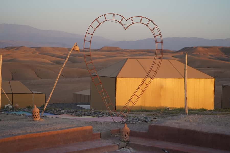 Marrakesh: Agafay Desert 3-Course Dinner Show & Pool Access - Dinner under the tent