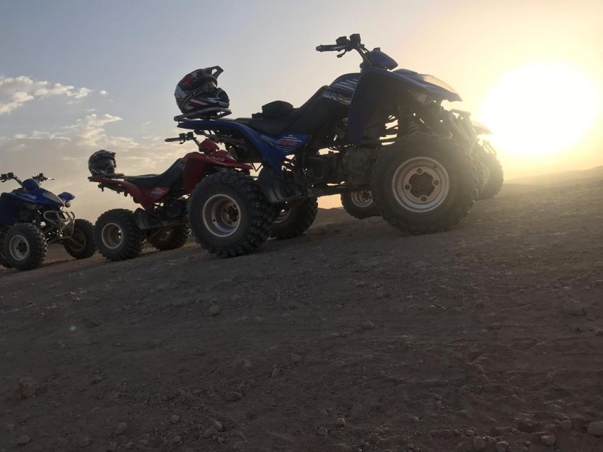 Marrakesh: Agafay Desert Quad & Camel Tour with Dinner - The long, dusty quad-bike run