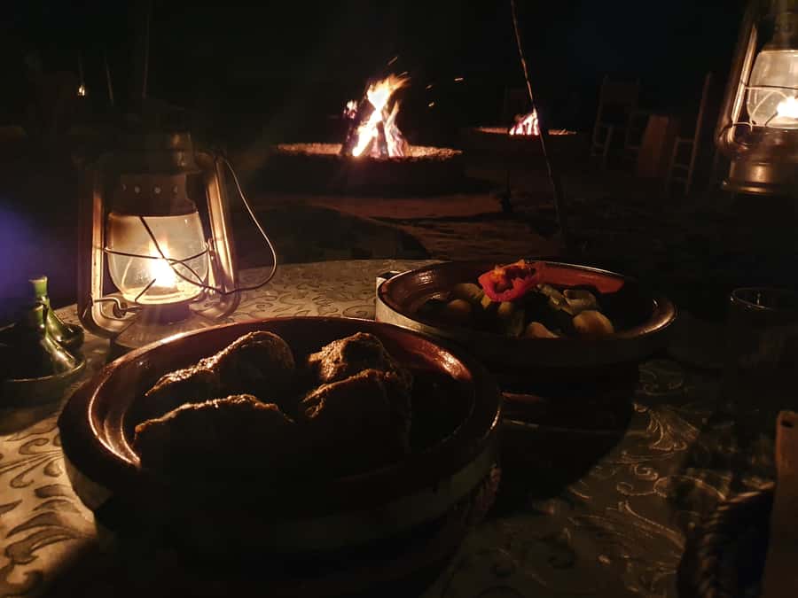 Marrakesh: Agafay Desert Quad & Camel Tour with Dinner - Dinner in a Berber tent