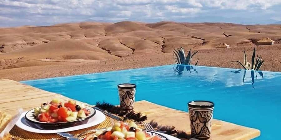 Marrakesh: Agafay Desert Tour with Lunch and Swimming Pool - Pool Time With the Desert in View