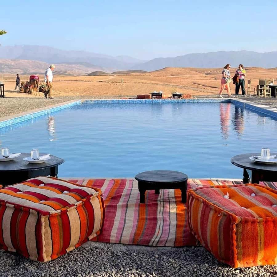 Marrakesh: Agafay Desert Tour with Lunch and Swimming Pool - Morning Pickup and the Drive Out
