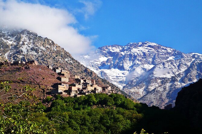 Marrakesh: Atlas Mountains, Imlil Valley & Waterfalls Tour - The waterfall and Mount Toubkal views