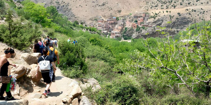 Marrakesh: Ourika Valley & Atlas Mountains Day Trip + Lunch - Reaching Setti Fatma and the waterfall trail