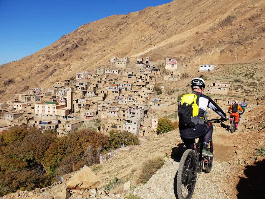 Marrakesh: Toubkal National Park Mountain Bike Trip w/Lunch - From Marrakesh to Imlil at the foot of Toubkal