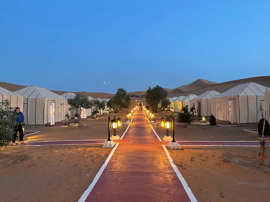 Merzouga: 1-Night in the luxury camp. camel ride & Dinner - The sunset camel ride across Erg Chebbi