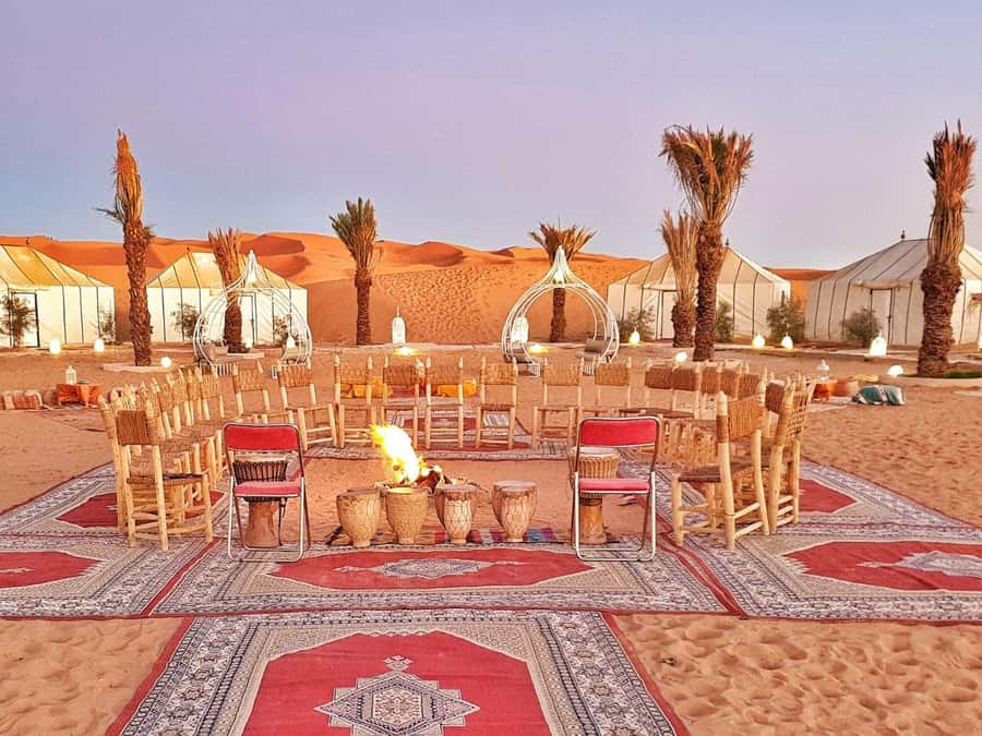 Merzouga: 1-Night in the luxury camp. camel ride & Dinner - Arriving at a camp that is comfortable, not fully polished