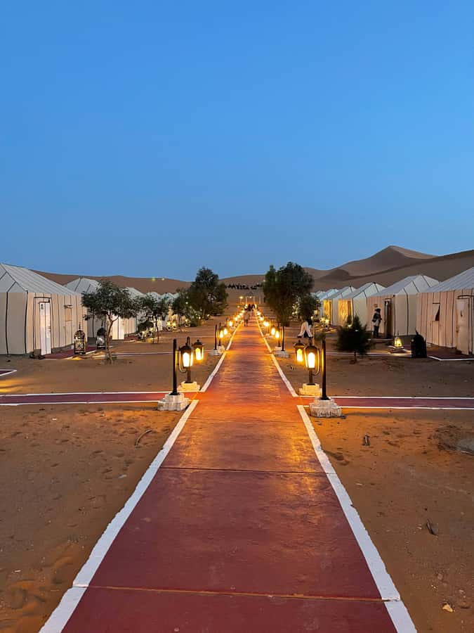 Merzouga: 1-Night in the luxury camp. camel ride & Dinner - Sunrise, breakfast, and the ride back