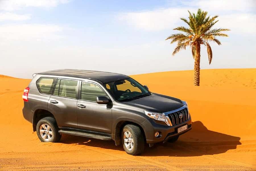 Merzouga 4x4 Desert Tours & Excursions - Crossing the black desert toward Khamlia