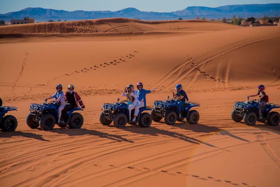 Merzouga : Adventure Quad Bike Safari, & Sandboarding - Starting at the hotel and reaching the dunes