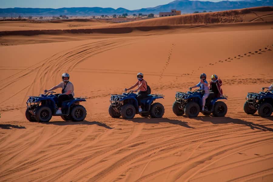 Merzouga : Adventure Quad Bike Safari, & Sandboarding - Safety briefing and first turn on the quad