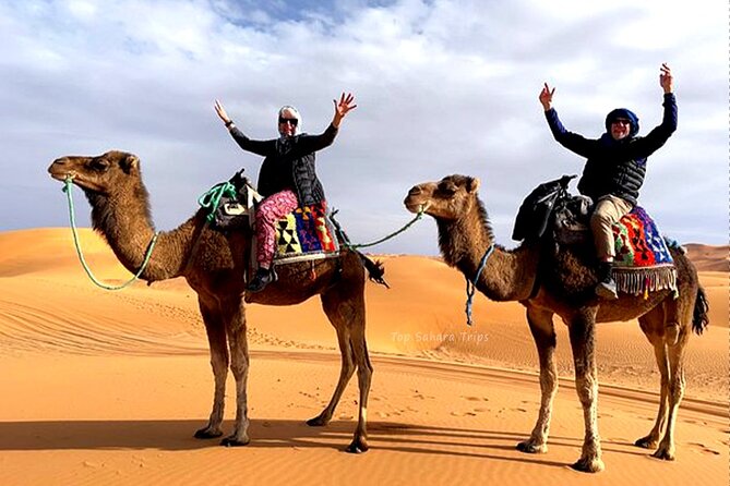 Merzouga Camel Ride & Overnight Desert Camps - Riding into the Erg Chebbi dunes at sunset