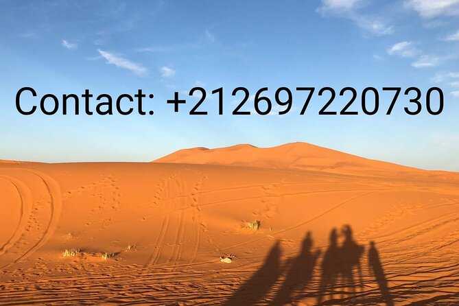 Merzouga Desert Campsite &Camel Excursions - Leaving Merzouga for the Sahara dunes