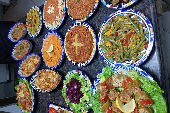 Moroccan Cooking Class and Fez Market Visit and Meal - The meal: starter, main course, dessert, and tea