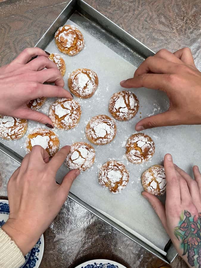Moroccan Crepes & Pastries Kitchen - Kneading dough and learning Moroccan kitchen basics