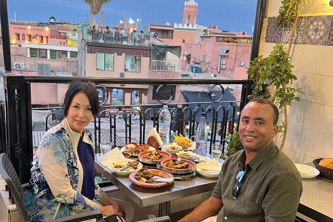 Moroccan Food Tasting Tour and Dinner - Evening food stalls at Jemaa el-Fnaa