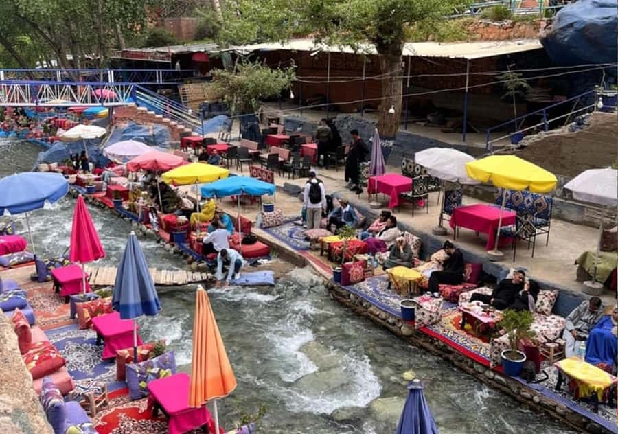Ourika Valley Day trip: Hike, waterfall, lunch and Relax - Lunch beside the Ourika River