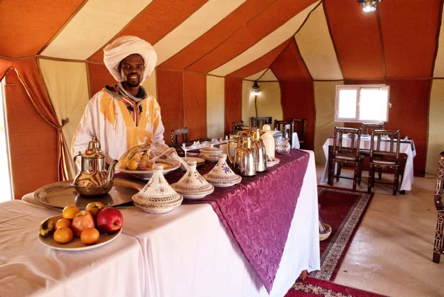 Overnight in Luxury Tent in Desert Camp Erg Chebbi Merzouga - Dinner, music, and a quiet night under the stars