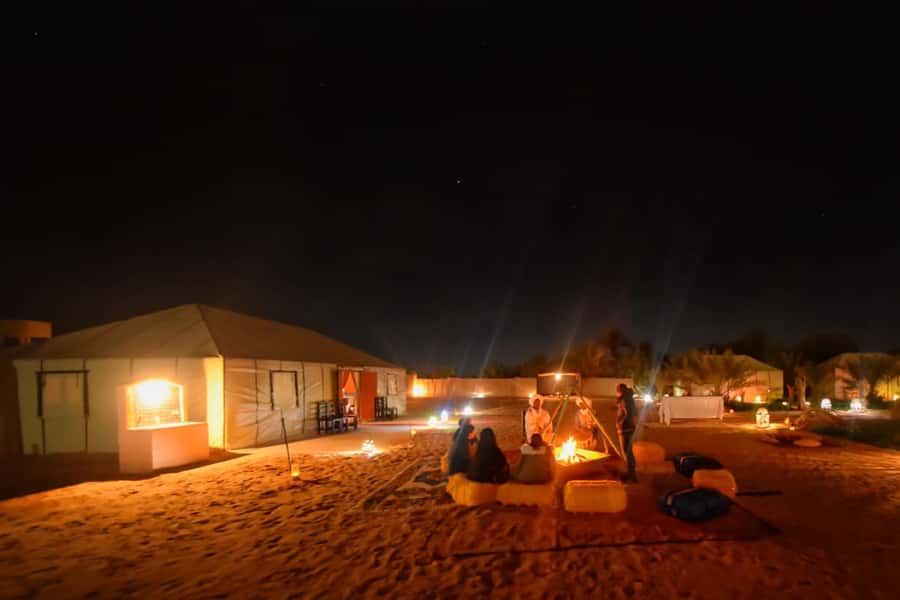 Overnight in Luxury Tent in Desert Camp Erg Chebbi Merzouga - Sunrise, breakfast, and the return journey