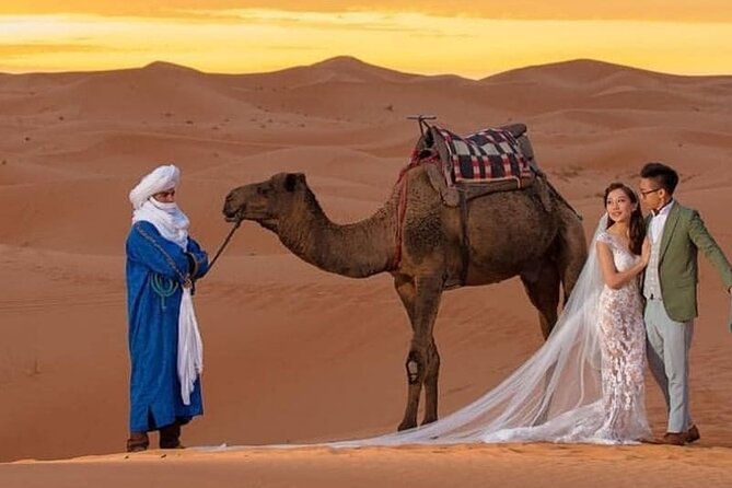 Overnight stay in desert camp & Camel trekking in the Sahara - A Private Tent, Tagine Dinner, and Berber Drums