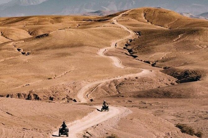 Premium Agafay Desert: Camel, Quad, Dinner & Fire Show - Quad Biking Across Agafay’s Open Ground