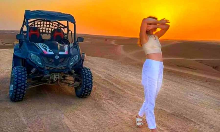 Quad bike and Lunch & Pool in Desert Marrakech Agafay - Returning to camp for Moroccan lunch