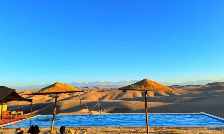 Quad bike and Lunch & Pool in Desert Marrakech Agafay - Pool time after the dust and heat