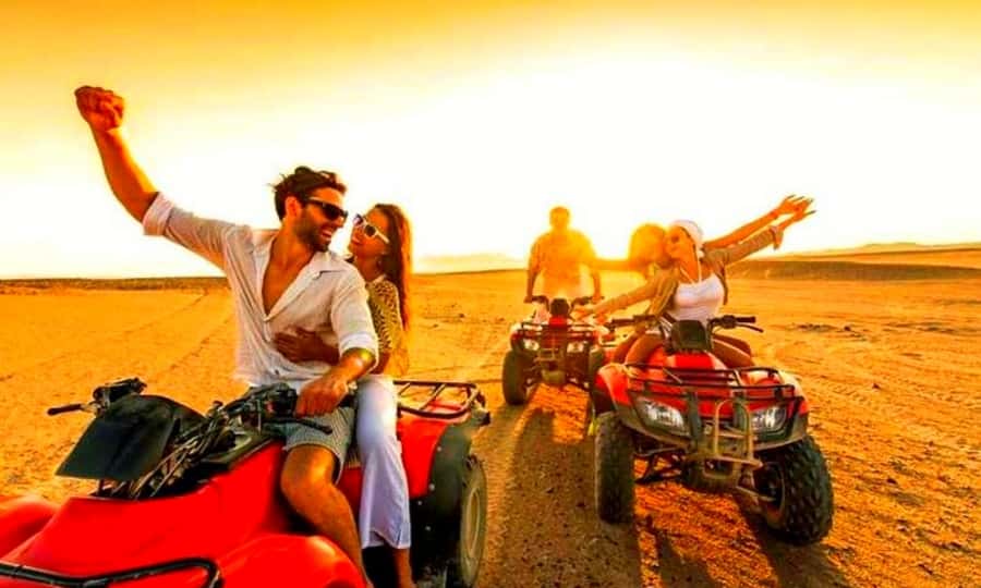 Quad bike and Lunch & Pool in Desert Marrakech Agafay - Meeting the camp before the quad ride