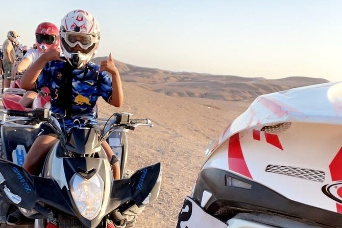 Quad bike tour in agafay desert - The 15-minute briefing and first ride