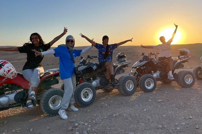 Quad bike tour in agafay desert - Across Agafay’s white and ocher tracks