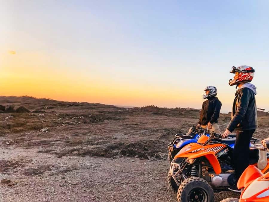 Quad biking in Agafay Desert with lunch & Camel Ride & pool - A Berber lunch with salad, tajine, and mint tea