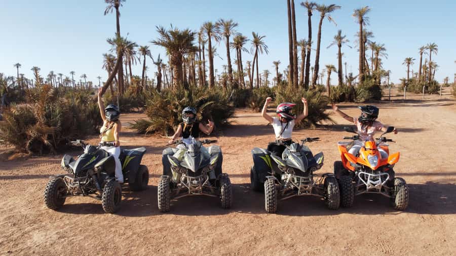 Quad biking in Marrakech's desert palm grove - Riding the palm grove tracks