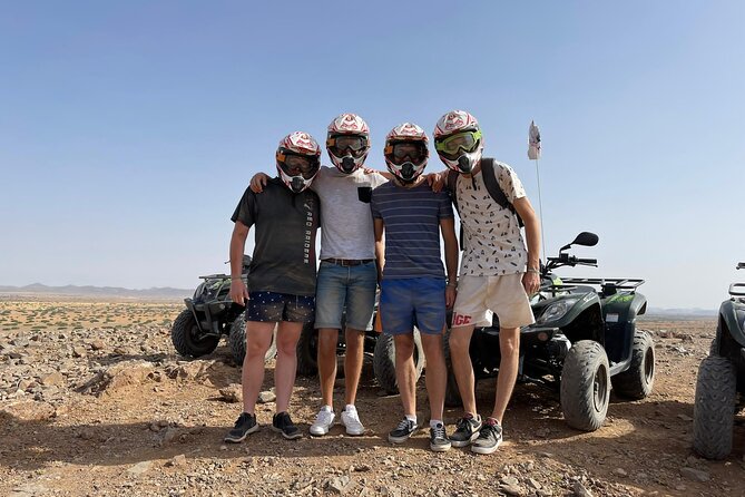 Quad tour in the palm grove desert - From the road to rough desert ground