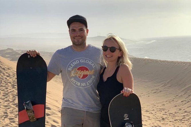 Sandboarding guided experience from Agadir - Reaching the Timlalin dunes
