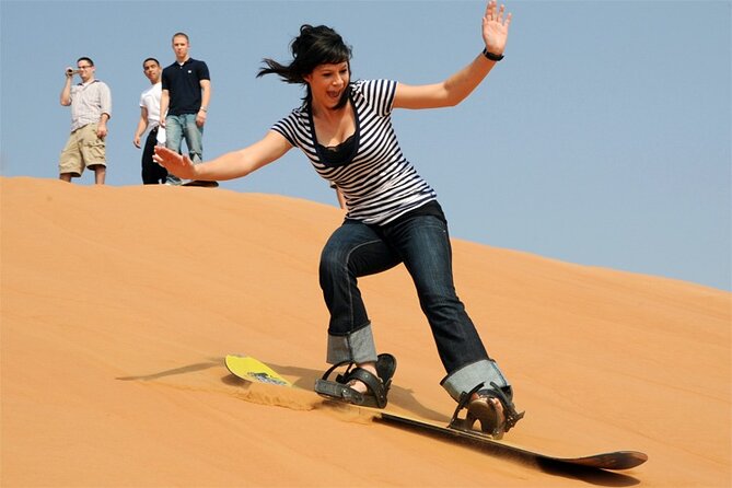 Sandboarding guided experience from Agadir&Taghazout - Sunset, camels, and what may vary