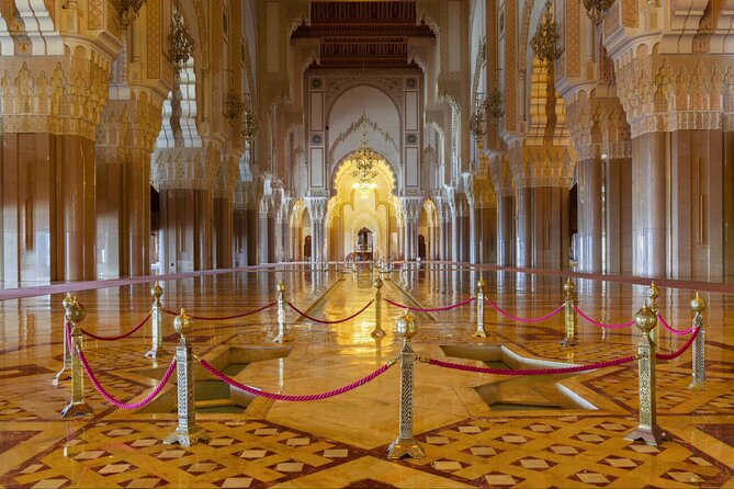Skip the line Hassan 2 mosque Premium Tour entry ticket included - The Courtyard, Minaret, and Ocean Light