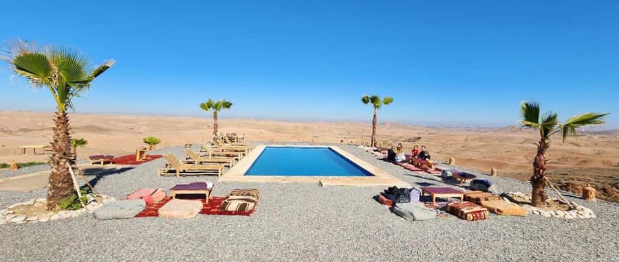 Sunset Camel Ride in Agafay Desert with dinner and pool - Sunset over Agafay’s hills