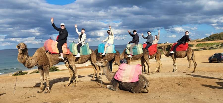 Tangier: sunset, tea, camel ride, Cape Spartel and caves. - From Tangier to Cape Spartel by minivan